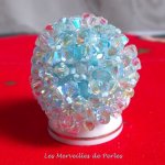 Anillo Azul Cristal con Facetas y Hileras de Cristal Swarovski